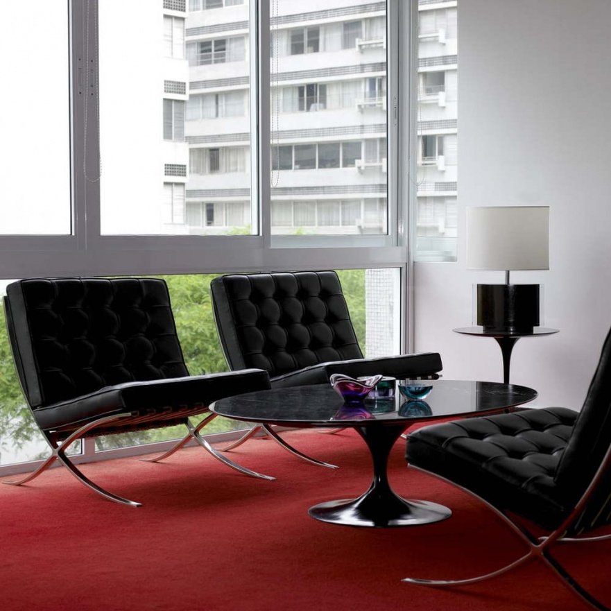 Кресло черное дизайнерское со стежкой Barcelona Style Chair SOHO DESIGN ДИЗАЙНЕРСКИЕ, BARCELONA 131536 Черный  - Вид №4