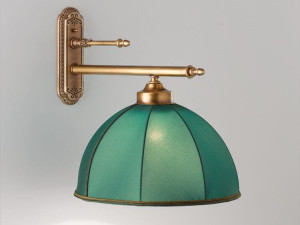 Светодиодный настенный светильник из латуни и ткани