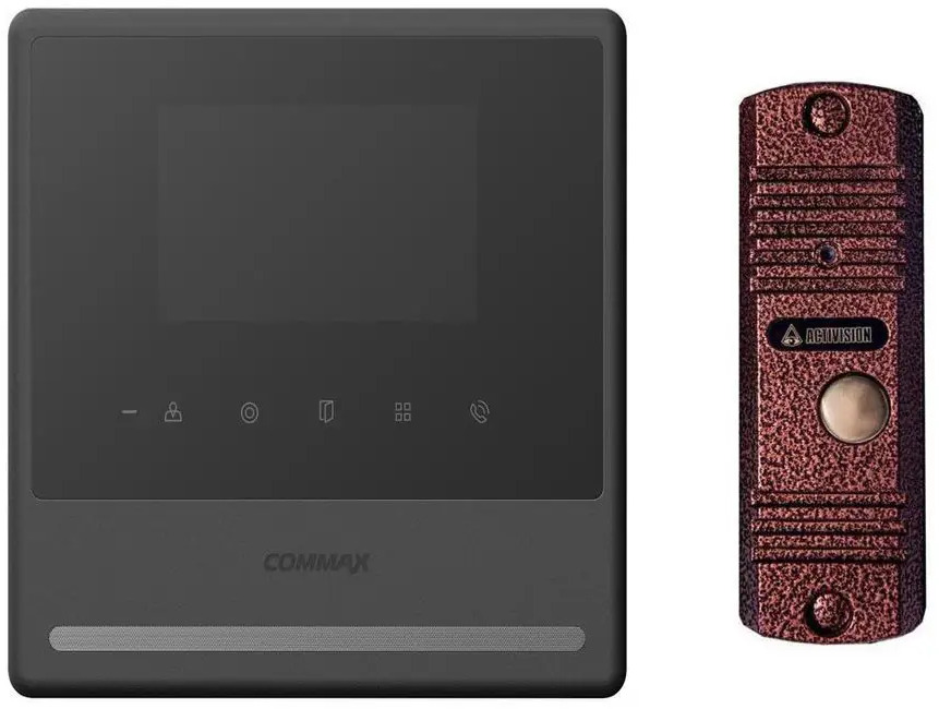 91153863 Комплект видеодомофона Commax CDV-43Y/AVC 305 4.3" цвет черный/медь STLM-0502338