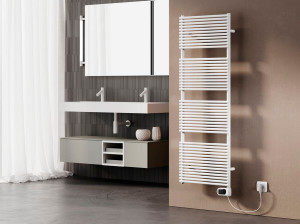 Настенный стальной электрический полотенцесушитель