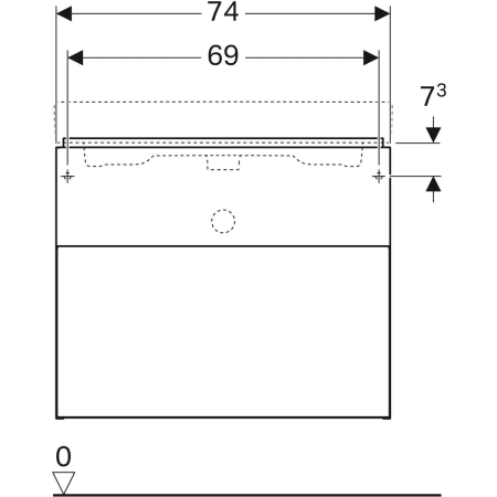 841391000 Шкафчик для раковины Geberit iCon, с двумя выдвижными ящиками Geberit  - Вид №21