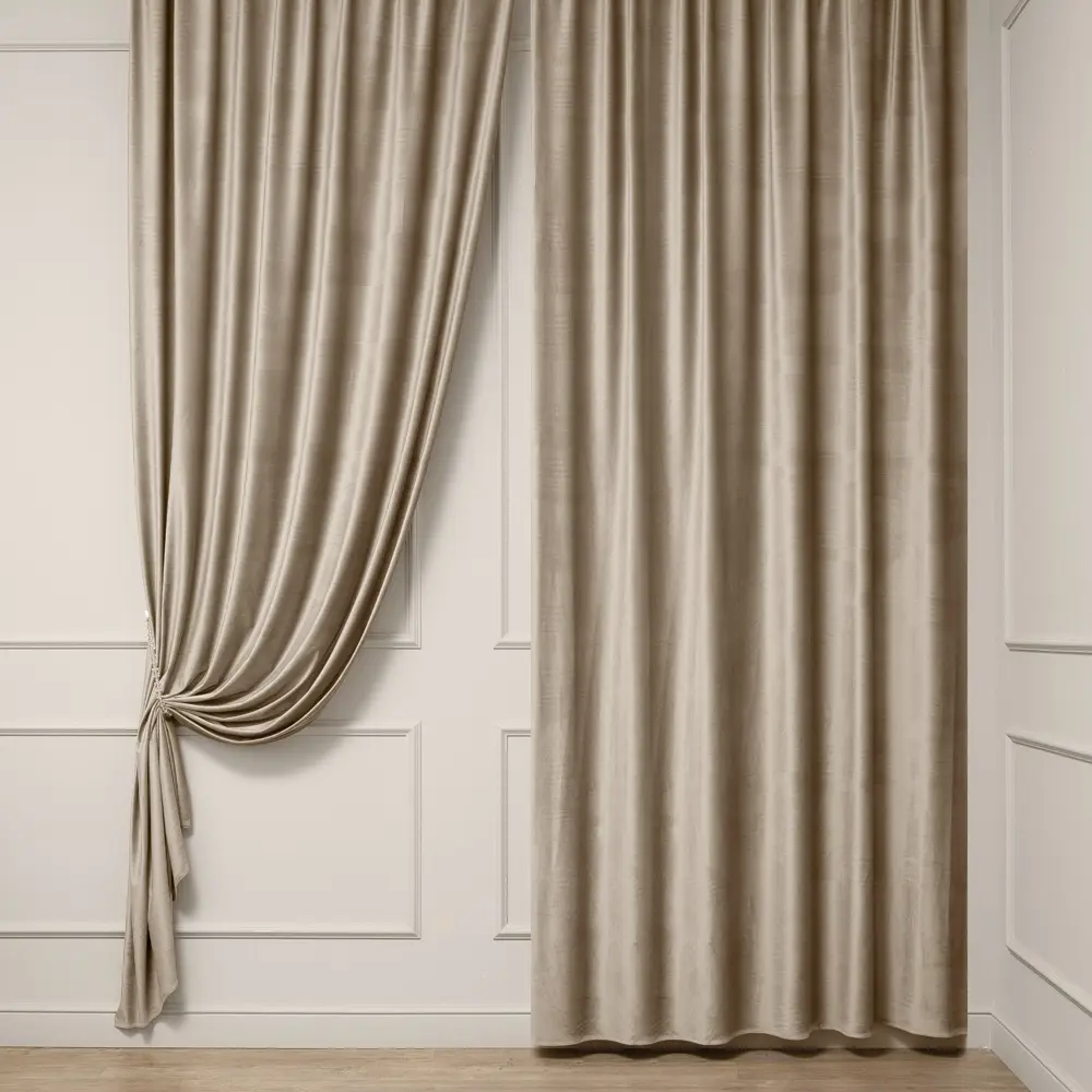 Ткань 1 п/м бархат Bellissimo 300 см 280 г/м² цвет сафари 89462541 STLM-2193144 TEX REPUBLIC 