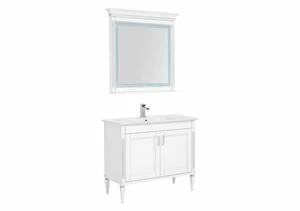 Комплект мебели для ванной Aquanet Селена 105 белый/серебро (2 дверцы)