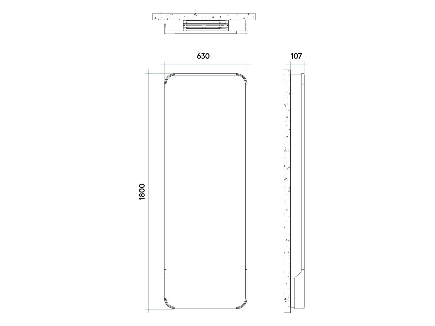 Вентилируемый радиатор для настенной плиты Irsap ARCH-00082088 - Вид №17