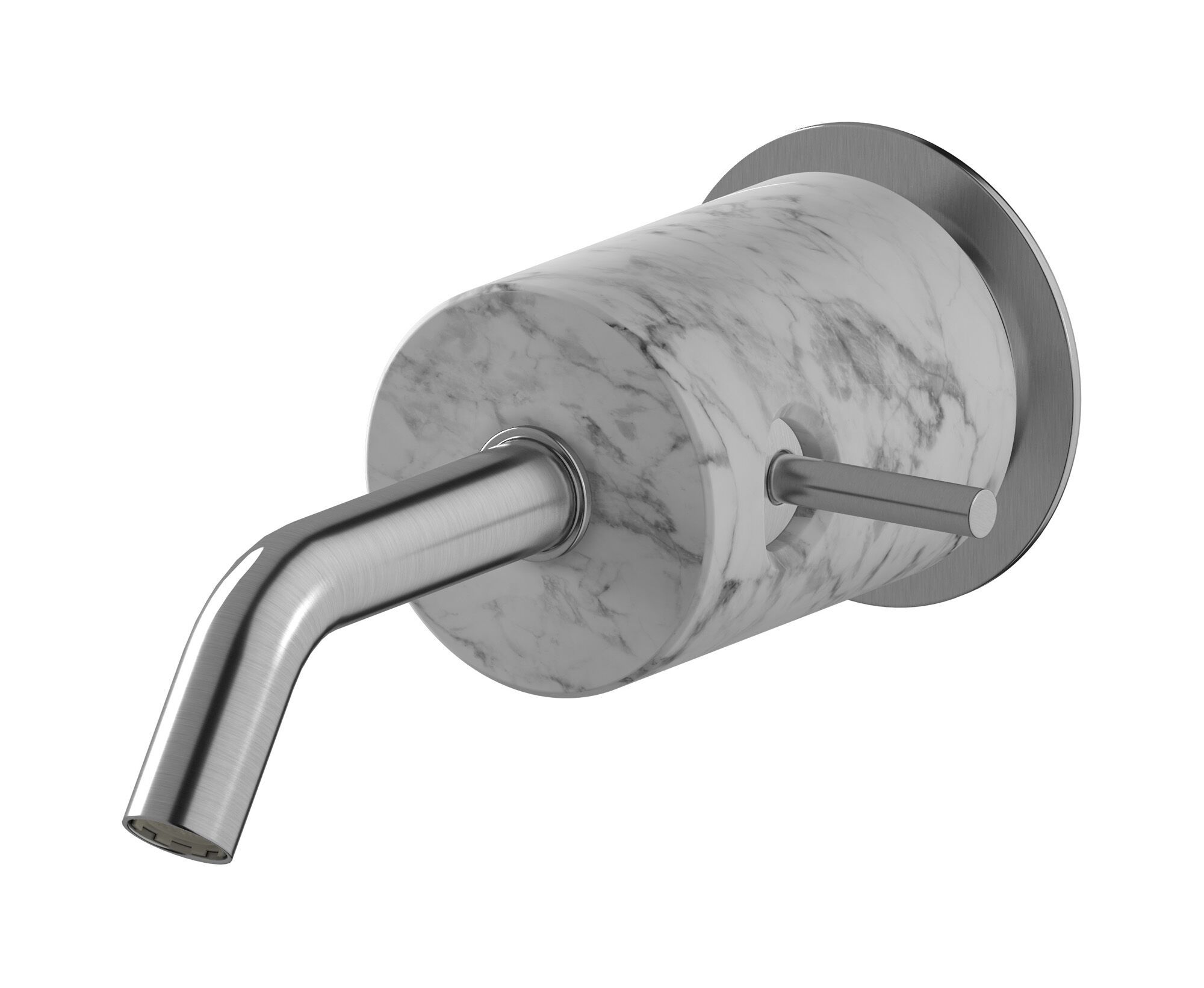 Однорычажный настенный смеситель для раковины с автоматическим сливом IB мрамор + мрамор Elle ARCH-00082900 - Вид №17
