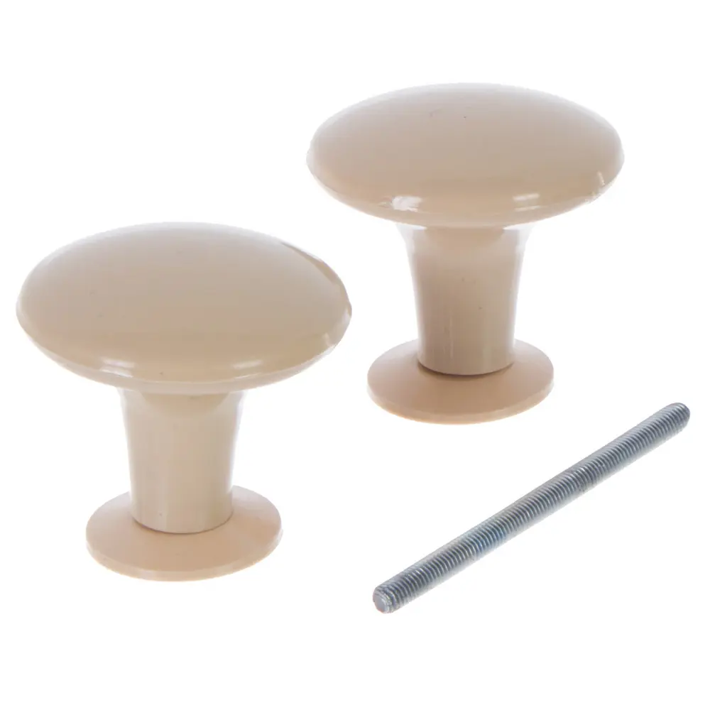 Ручка-кнопка Santreyd бежевая для межкомнатных дверей 18776510 STLM-1441037