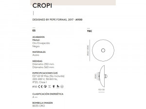 101389 Бра 56 см золотое Aromas del Campo Cropi