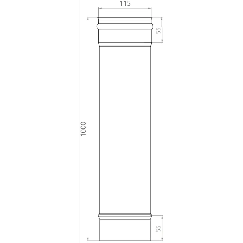 Дымоход Металлик и Ко 1.0 м 430/0.8 мм D120 мм 83397979 STLM-2046376  - Вид №2