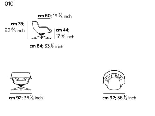 Спицевое вращающееся кресло Amura Coach ARCH-00041802 - Вид №14