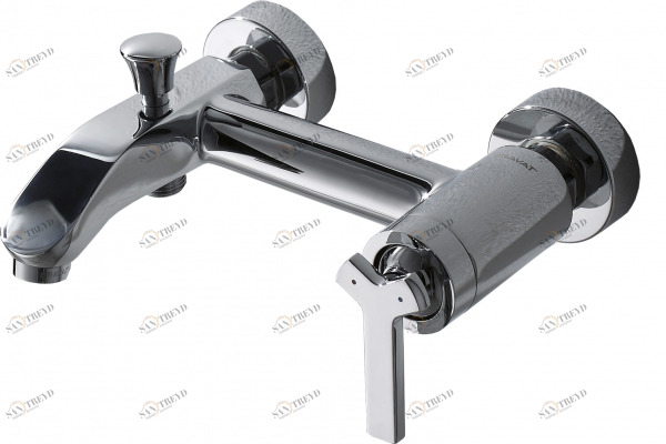 Смеситель для ванны с коротким изливом БЕЗ аксессуаров WATERFALL F673107C-01 bravat