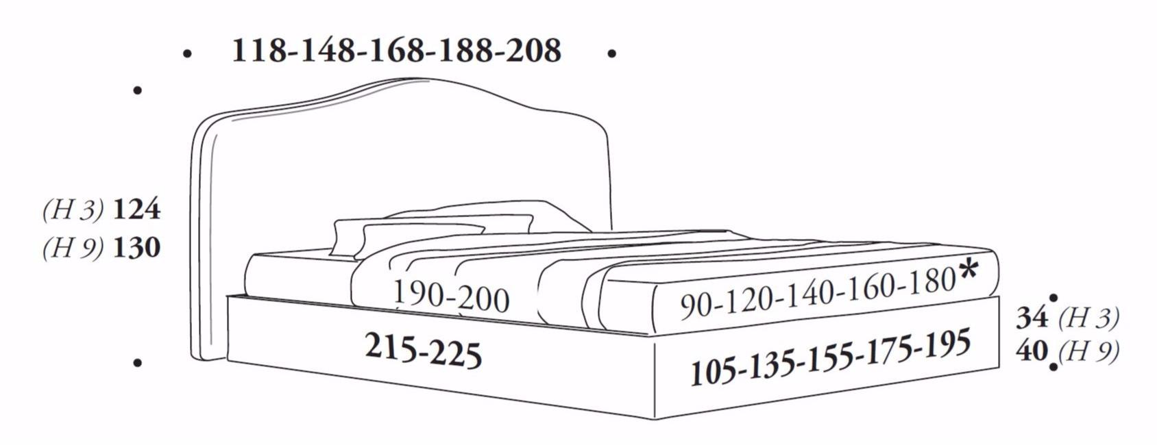 Felis Двуспальная кровать в классическом стиле из ткани Bed stories sun-id-1366233 - Вид №6