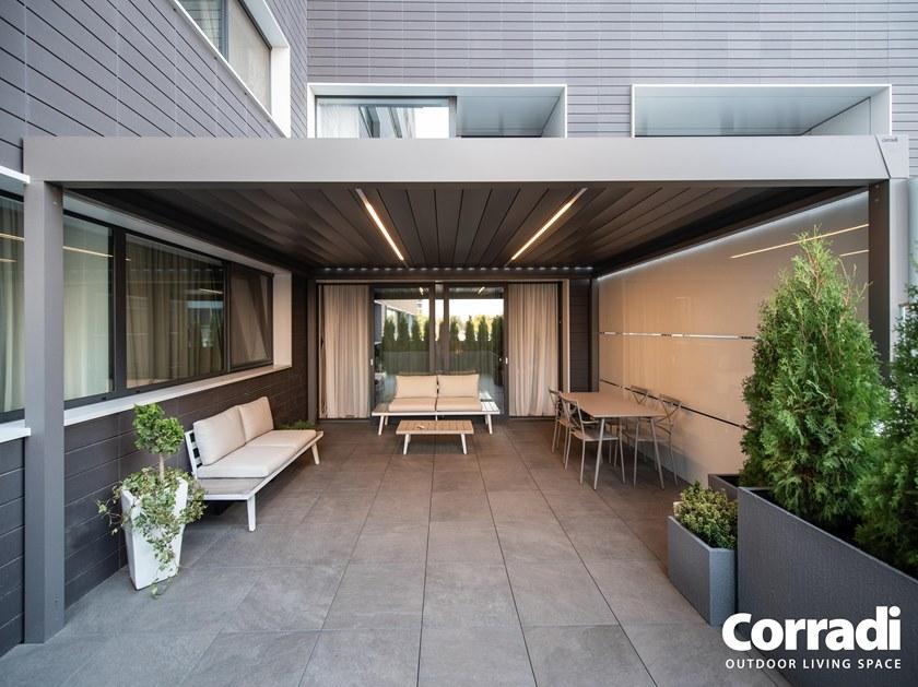 Corradi Отдельностоящая алюминиевая пергола с регулируемыми жалюзи Bioclimatics sun-id-1480320 - Вид №3