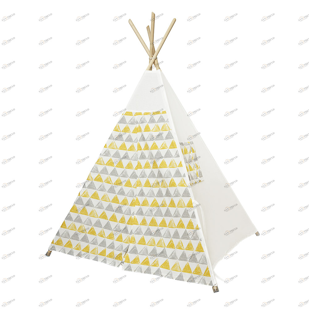 Вигвам Triangles с окном,карманом и флажками VAMVIGVAM TRIANGLES 281926 Желтый;серый Santreyd 