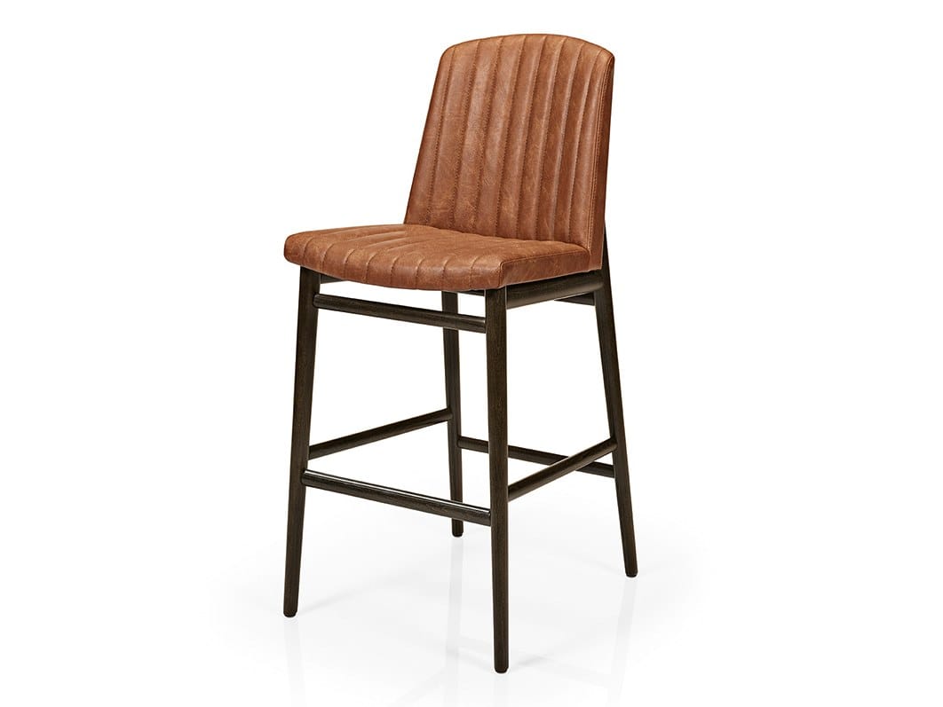 Деревянный мягкий барный стул с подставкой для ног More Contract Zoe ARCH-00056142