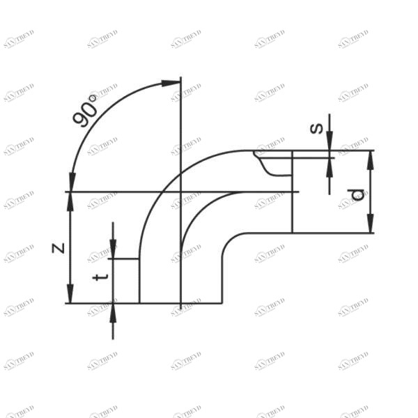 SANIT 292820206 Сточные воды отводы 90 ° (фитинги) сопла 