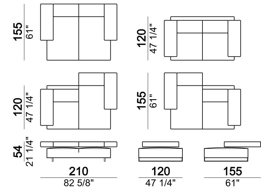 Секционный кожаный диван Arketipo ARCH-00037376 - Вид №3