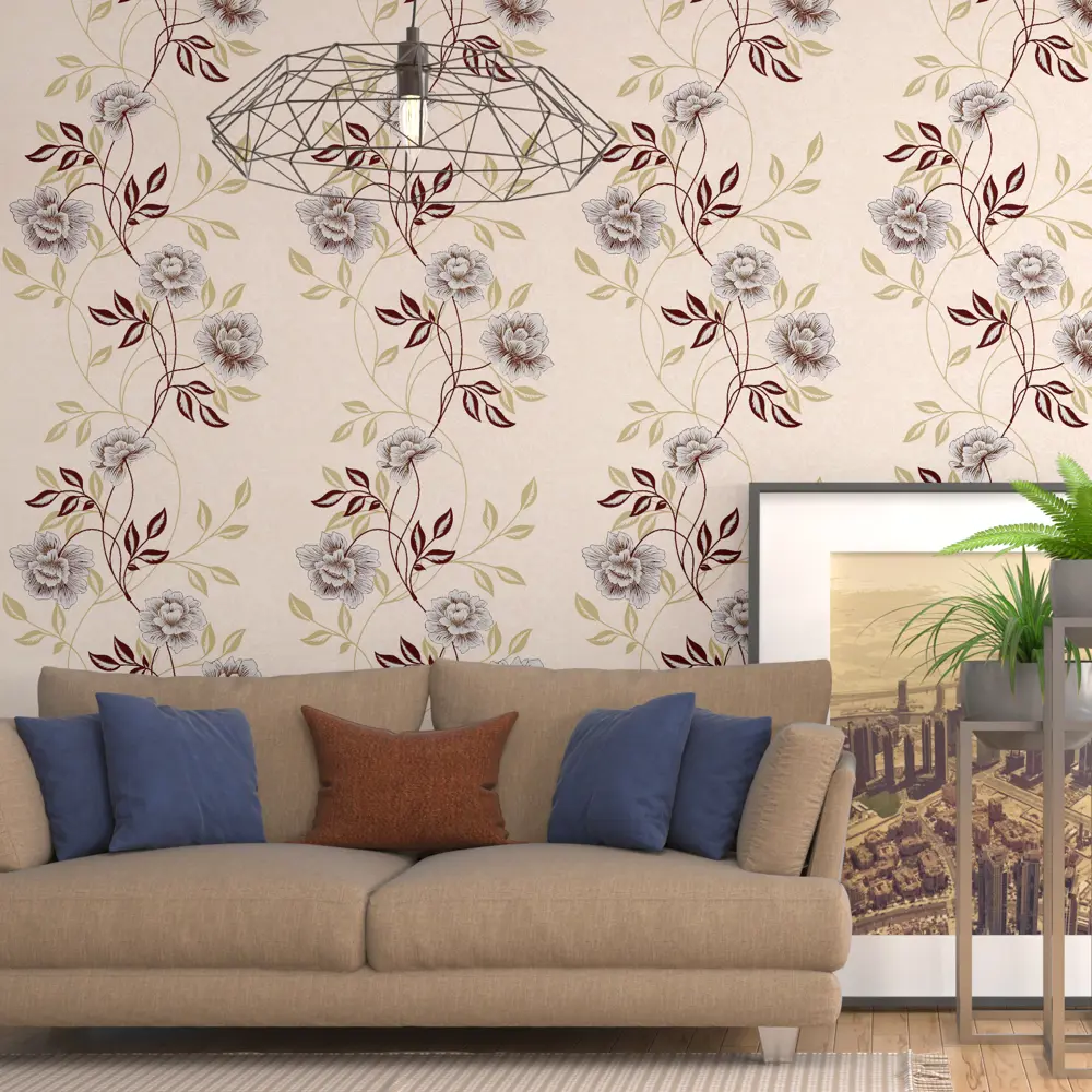 Обои виниловые Home Color Jardin бежевые 0.53 м 136-25 13433921 STLM-2138660 - Вид №2