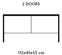 MOBLIBERICA Невысокая керамическая тумба под ТВ с распашными дверцами Terra sun-id-1349132 - Вид №5