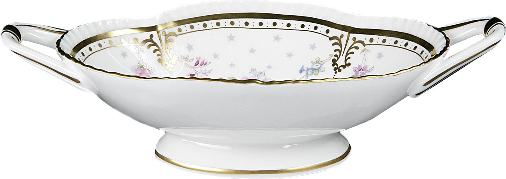 75863 Royal Crown Derby Блюдо овальное с ручками Royal Crown Derby "Роял Антуанетта" 22см Фарфор костяной 