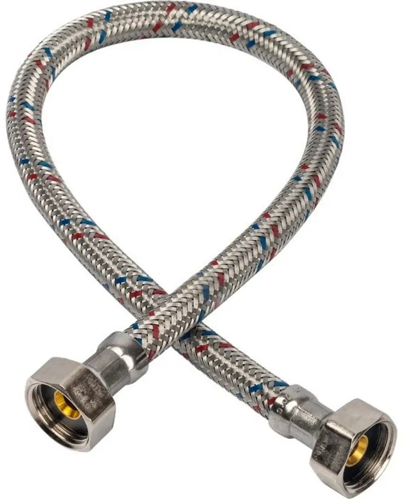 91580404 Гибкая подводка для воды Azario 1/2" гайка-гайка в нержавеющей оплетке 80 см STLM-0805196