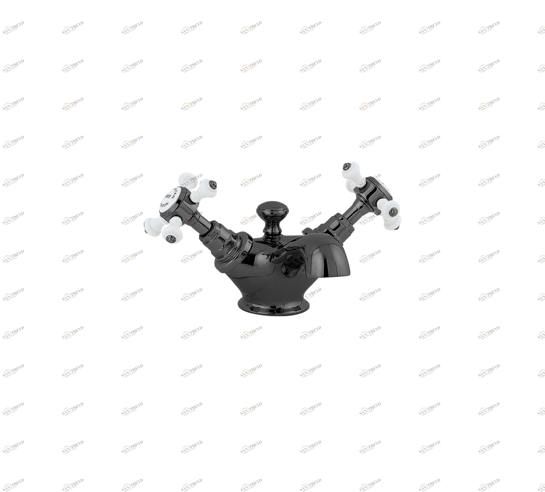 Gentry Home Смеситель для раковины от центра к центру 2 отверстия под смеситель 200 мм Chelsea Темный никель GH100876