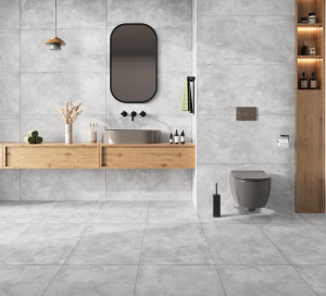 Серый шепот бетона: керамогранит CEMENTUM LIGHT GREY RT7005-A Arcadia Ceramica