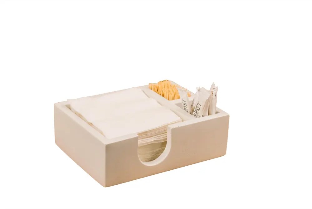 90710284 Салфетница Мелодия Света Pt03-2 Spice 14x8x6 см бетон цвет белый STLM-0878879