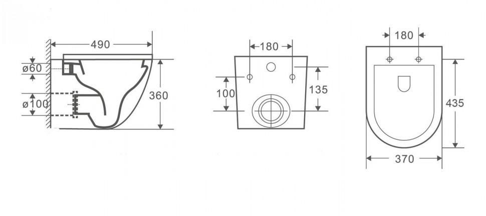 2197GW Унитаз подвесной 2197 LAB.Space  - Вид №1