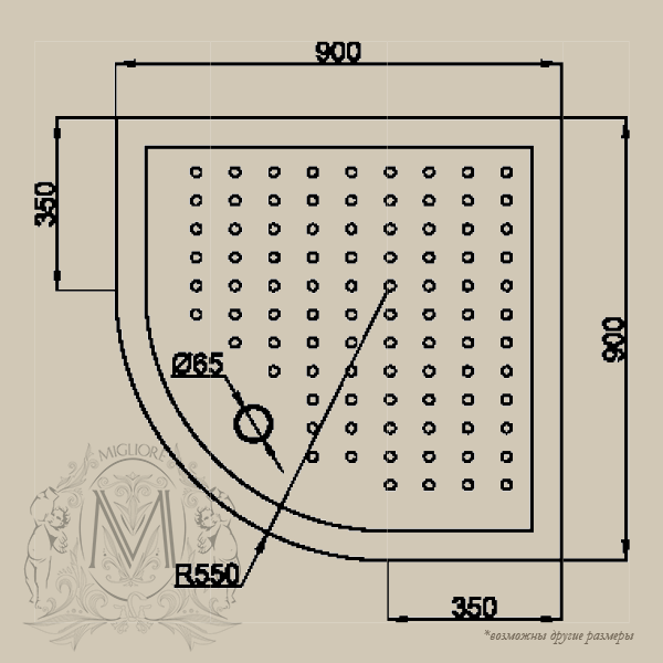 Душевой уголок MIGLIORE Diadema 90 х 90 х 195 см, стекло прозрачное ML.DDM-22.791.TR.CR - Вид №3