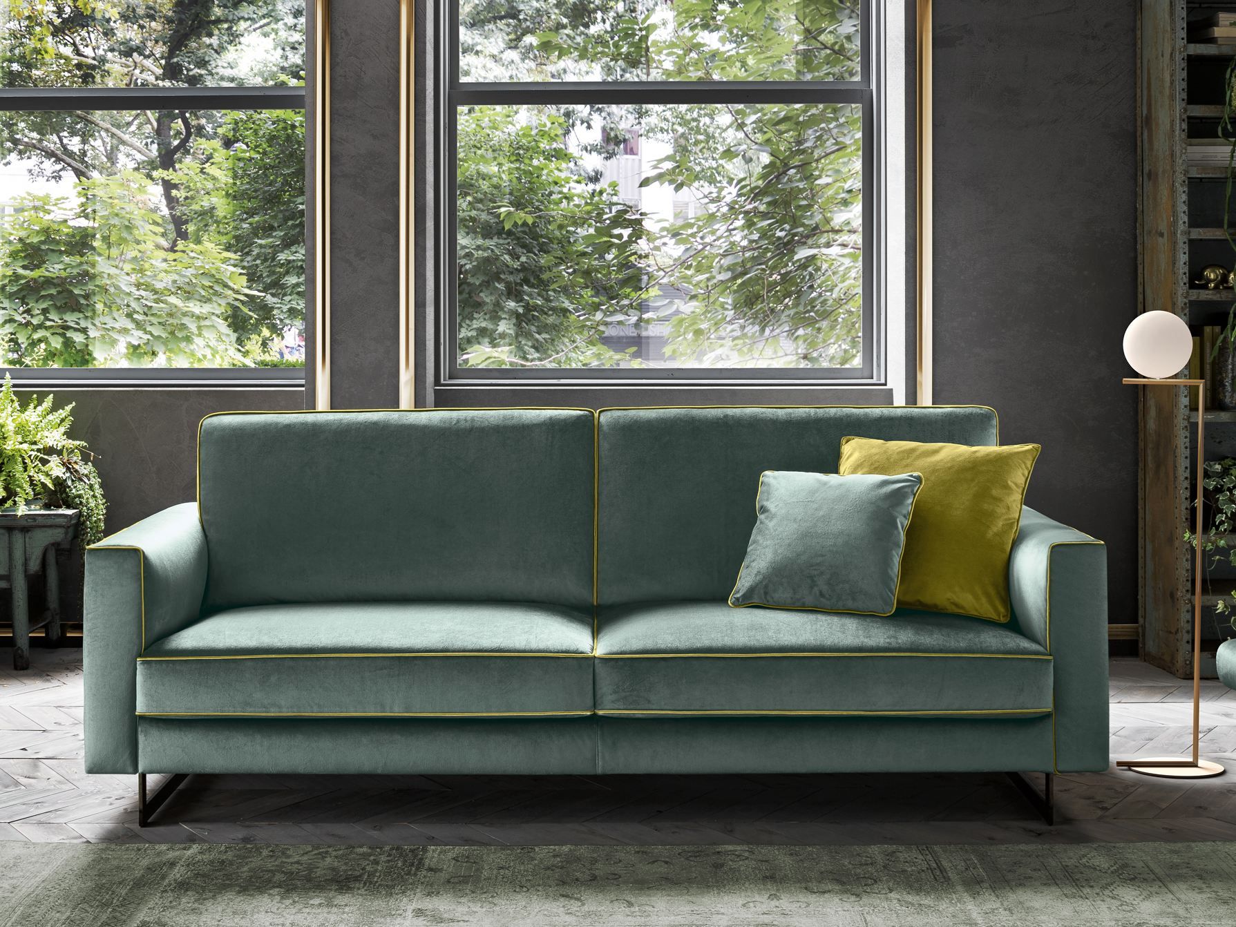 3-местный бархатный диван Felis Softliving ARCH-00105953