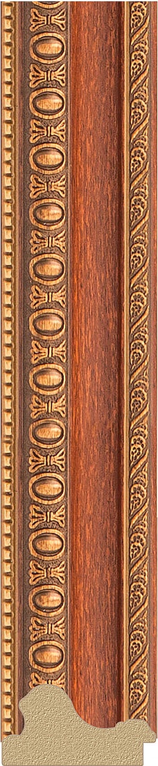 BY 7053 Зеркало в багетной раме - бронзовые бусы на дереве 60 mm EVOFORM Octagon - Вид №3