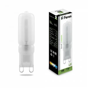 Лампа светодиодная Feron G9 7W 4000K LB-431 25756 FERON  00-3956550 Матовый