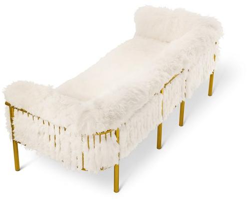 Scarlet Splendour 3-х местный диван из овчины Snow white sun-id-1373520 - Вид №2