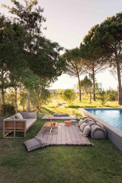 GAN Цилиндрическая подушка из тартана из полипропилена для улицы Garden layers sun-id-1454642 - Вид №3