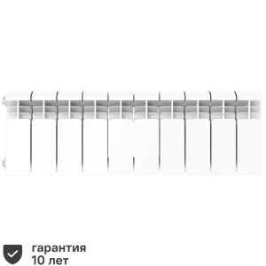 Радиатор секционный Rifar Alum RAL20010 200/90 10 секций боковое подключение алюминий белый 82541841 STLM-2186596