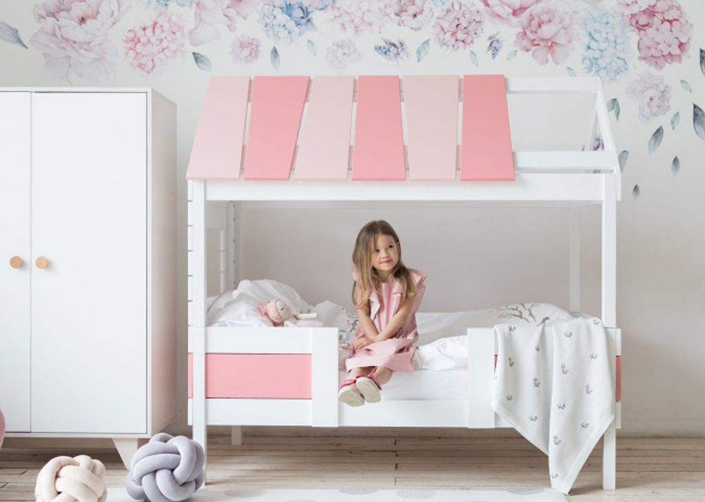 Кровать-домик одноярусная Home nord M 80х160 см белая, розовая ELLIPSE ELLIPSE HOME 351784 Белый;розовый Santreyd  - Вид №4