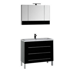 Комплект мебели Aquanet Верона 100 черный (напольный 3 ящика)