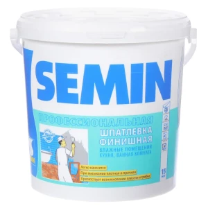 Шпатлевка финишная для влажных помещений Semin 15 кг 81964403 STLM-2091780