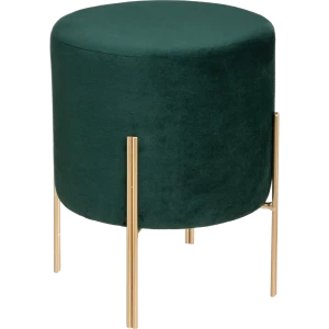 Табурет с мягкой обивкой, бархат, цвет зелёный