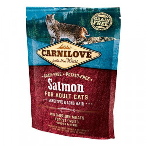 ПР0037845 Корм для кошек Carnilove Sensitive & Long Hair лосось Brit