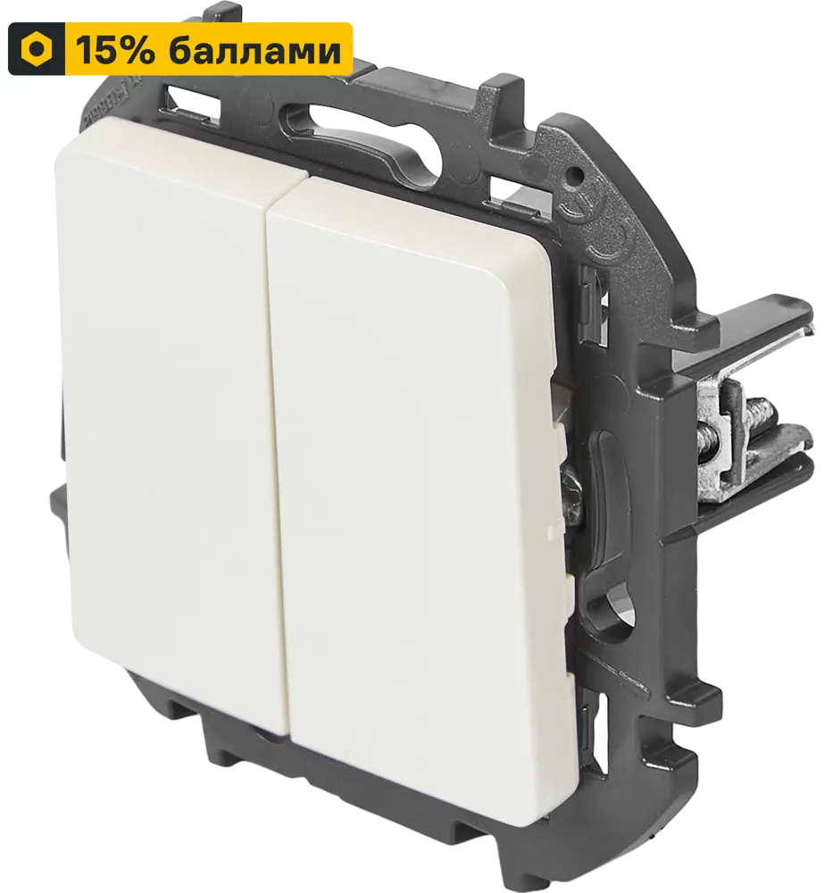 LEXMAN LILIAN — двухклавишный выключатель скрытого монтажа в жемчужном исполнении 86761698