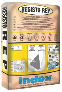 INDEX Конструкционный тиксотропный раствор с высокой удобоукладываемостью для бетона. Resisto
