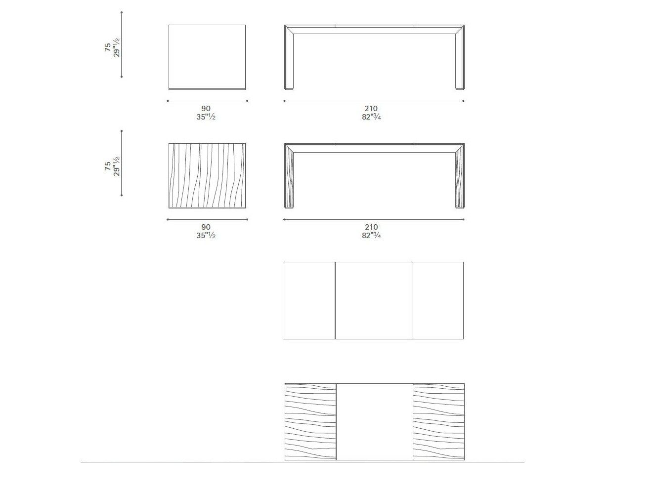 Кожаный прямоугольный исполнительный стол Poltrona Frau офис-системы управления ARCH-00062534 - Вид №2