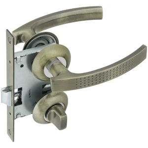 Комплект для межкомнатной двери Фабрика Замков 11L 170 BK с фиксатором алюминий гальваническое покрытие цвет бронза