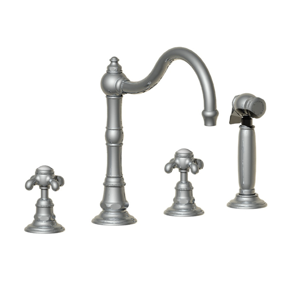 7124 Смеситель для мойки 3 отверстия / со настольным душем / без сливного крана HORUS Range Montmartre 