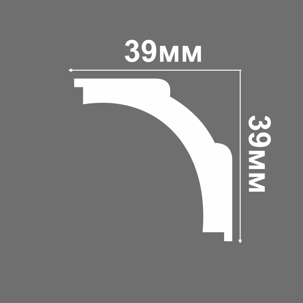 Плинтус потолочный полистирол Solid С15/40 золотой 39x20x2000 мм 83271490 STLM-2034543  - Вид №1