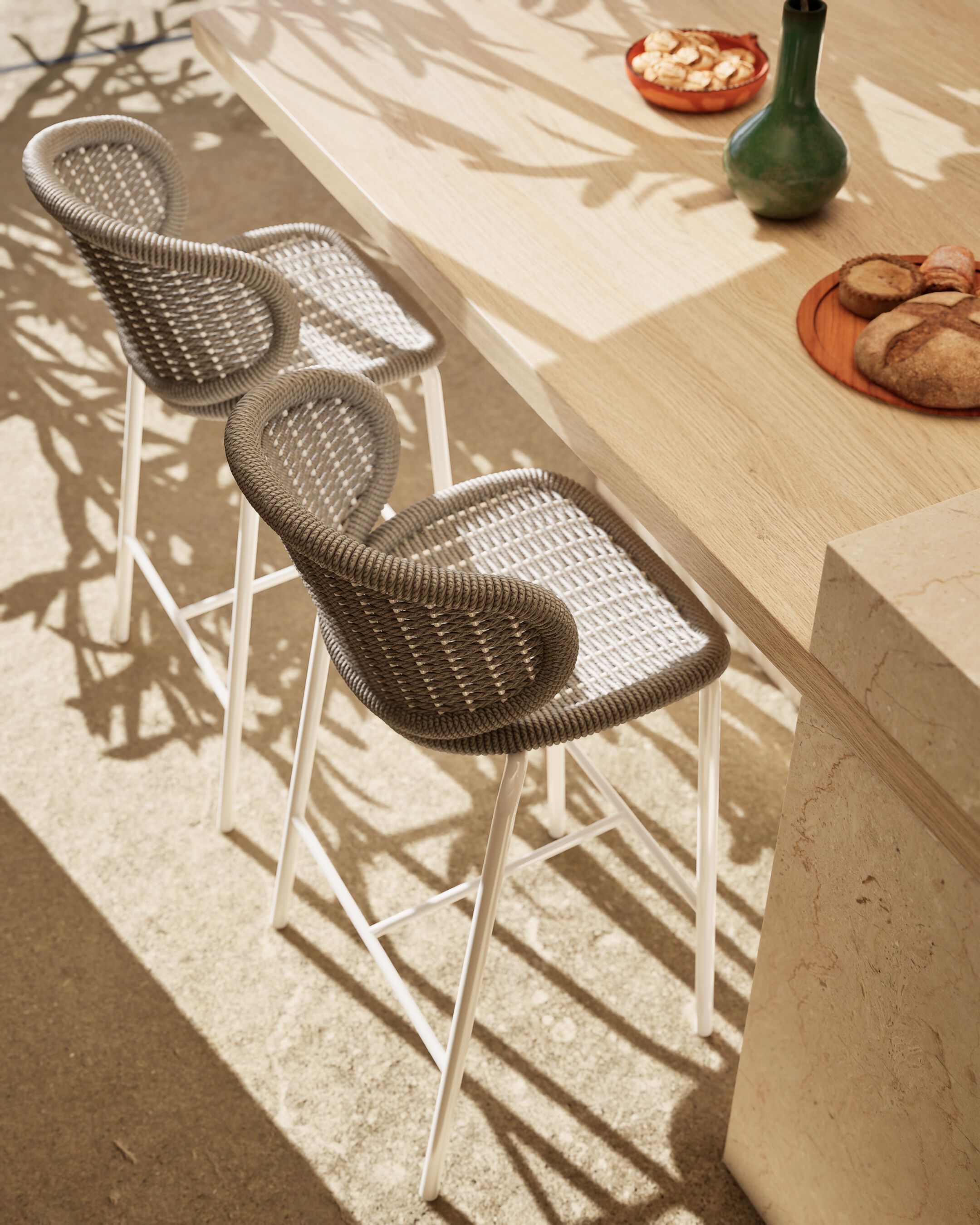 Высокий садовый стул из морской веревки DRIGANI Бильбао ARCH-00146721