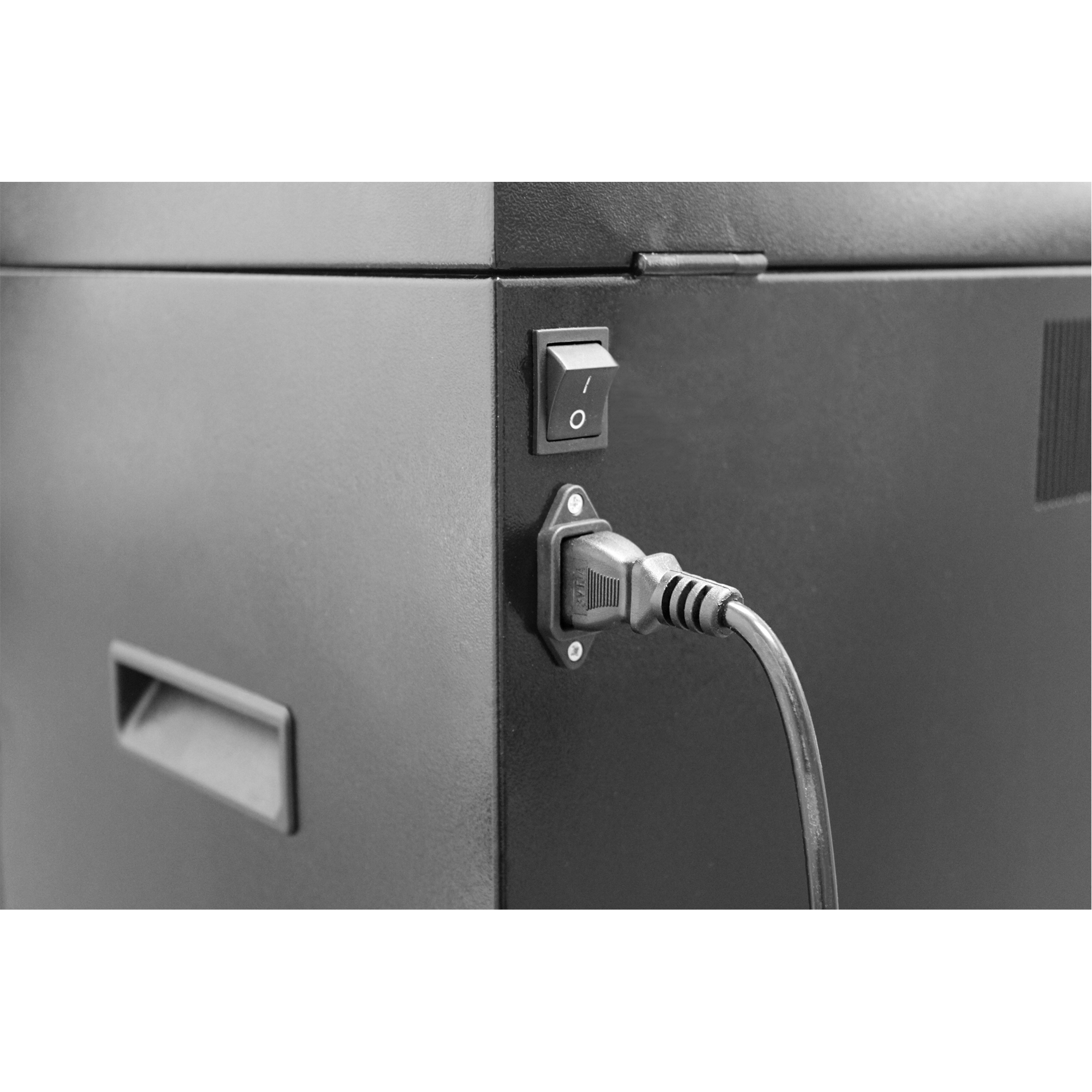 УО55-7 Уничтожитель документов , din p-7 (7 ур-нь секр.), фрагмент 0,8х2мм, 8-9 лист (70г/м2), 55 литров Гелеос Santreyd  - Вид №1