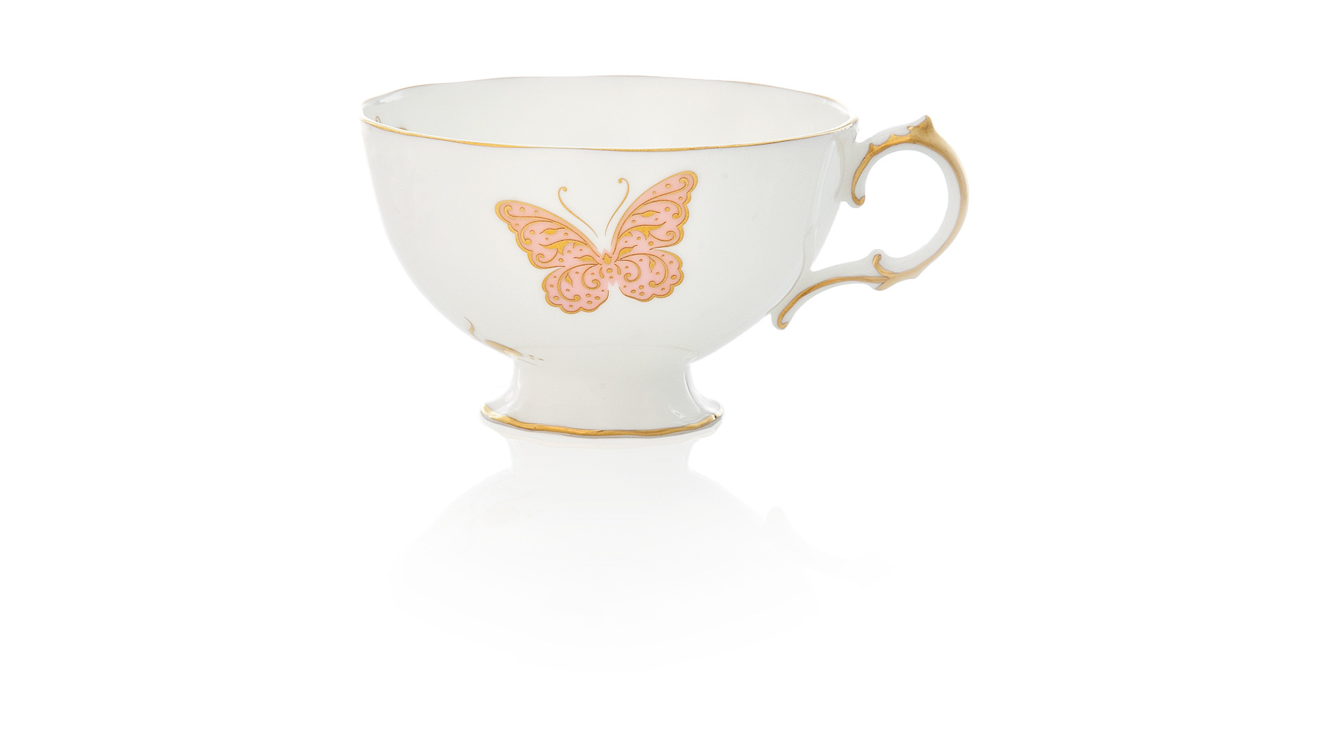 10593020 Royal Crown Derby Сервиз чайный Royal Crown Derby "Королевская бабочка" 6/21 (цветная) Фарфор костяной  - Вид №2