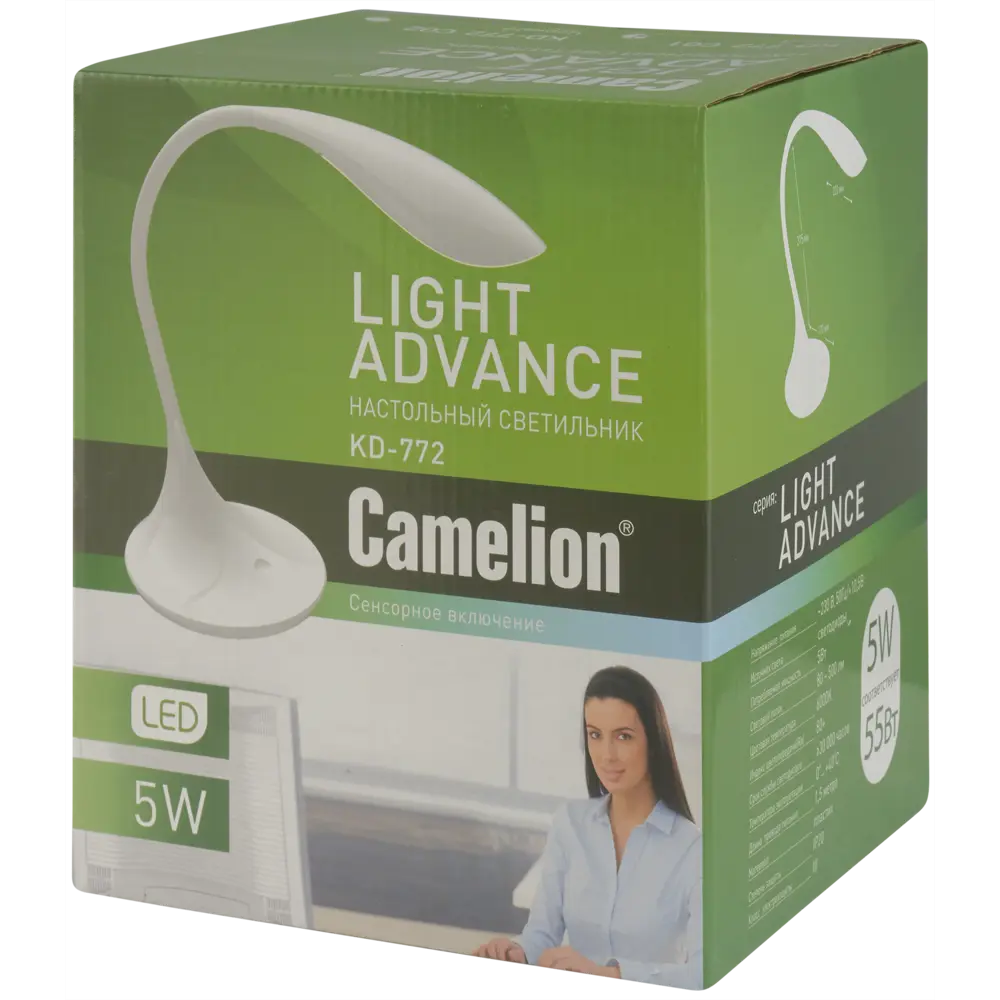 Настольная лампа светодиодная Camel KD-772, цвет белый CAMELION STLM-2073170 - Вид №4